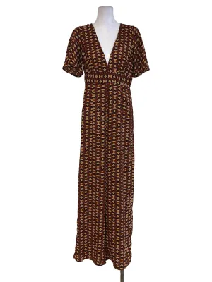 Brown Patterned Jumpsuits