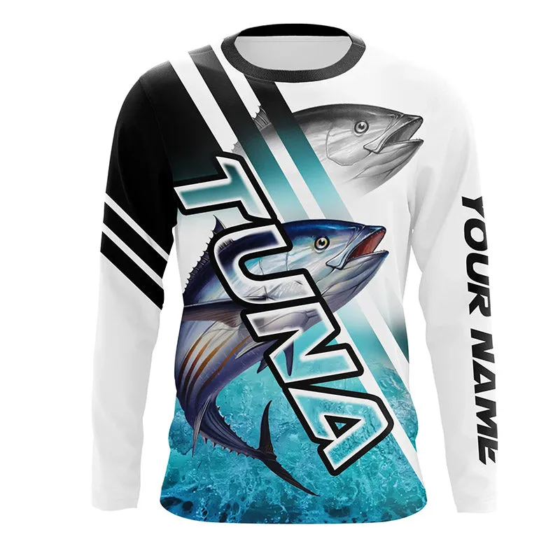 Custom Long Sleeve UPF 30  Bluefin Tuna Fishing Shirt, Tuna Fishing jerseys TTS0598