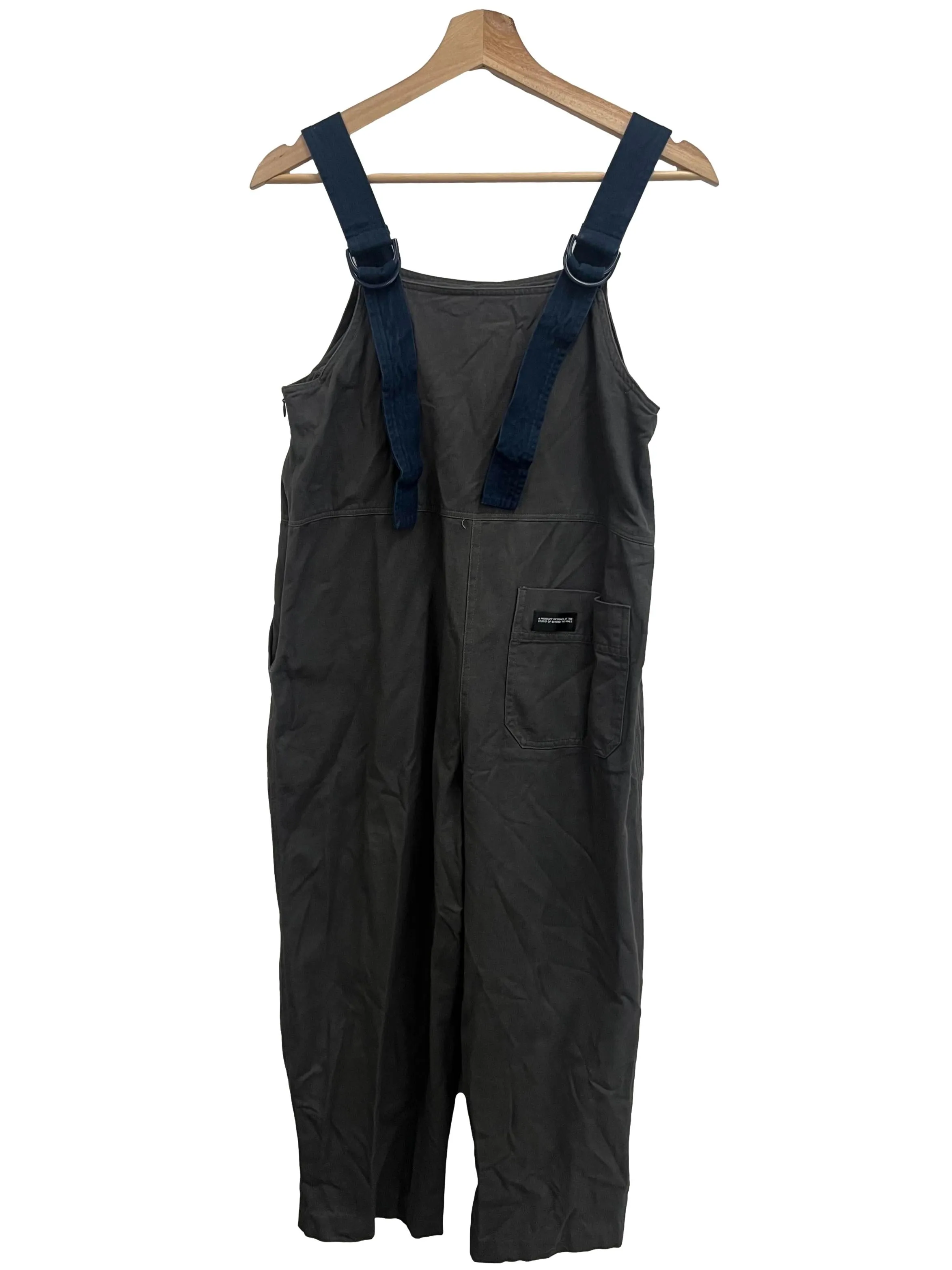 Grey Blue Straps Overalls
