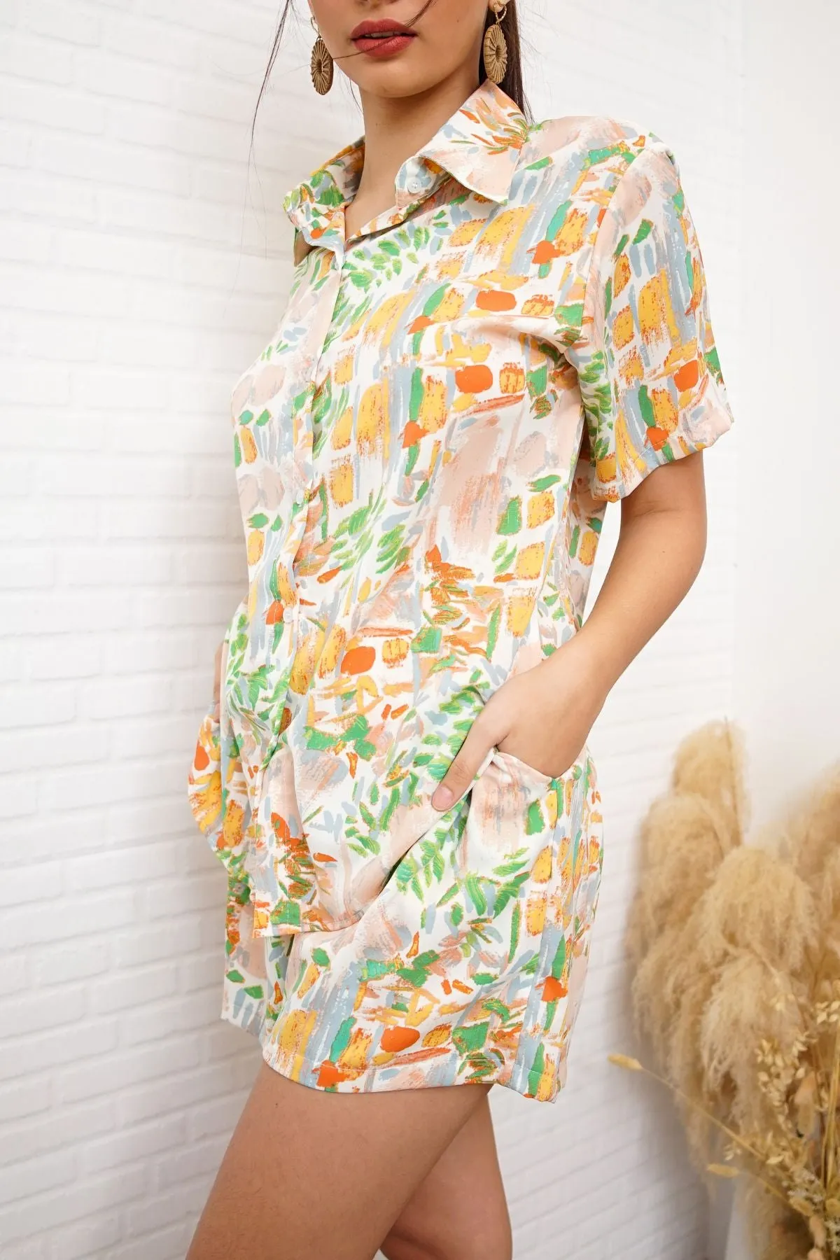 IZA Polo Top & Shorts Co-ord (Orange)
