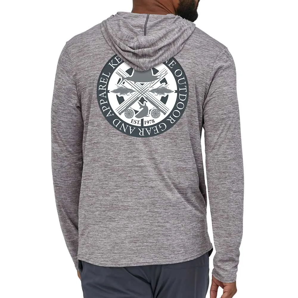 Kevin's Men's Patagonia Long Sleeve Quad-Crossed Rods Cool Hoodie