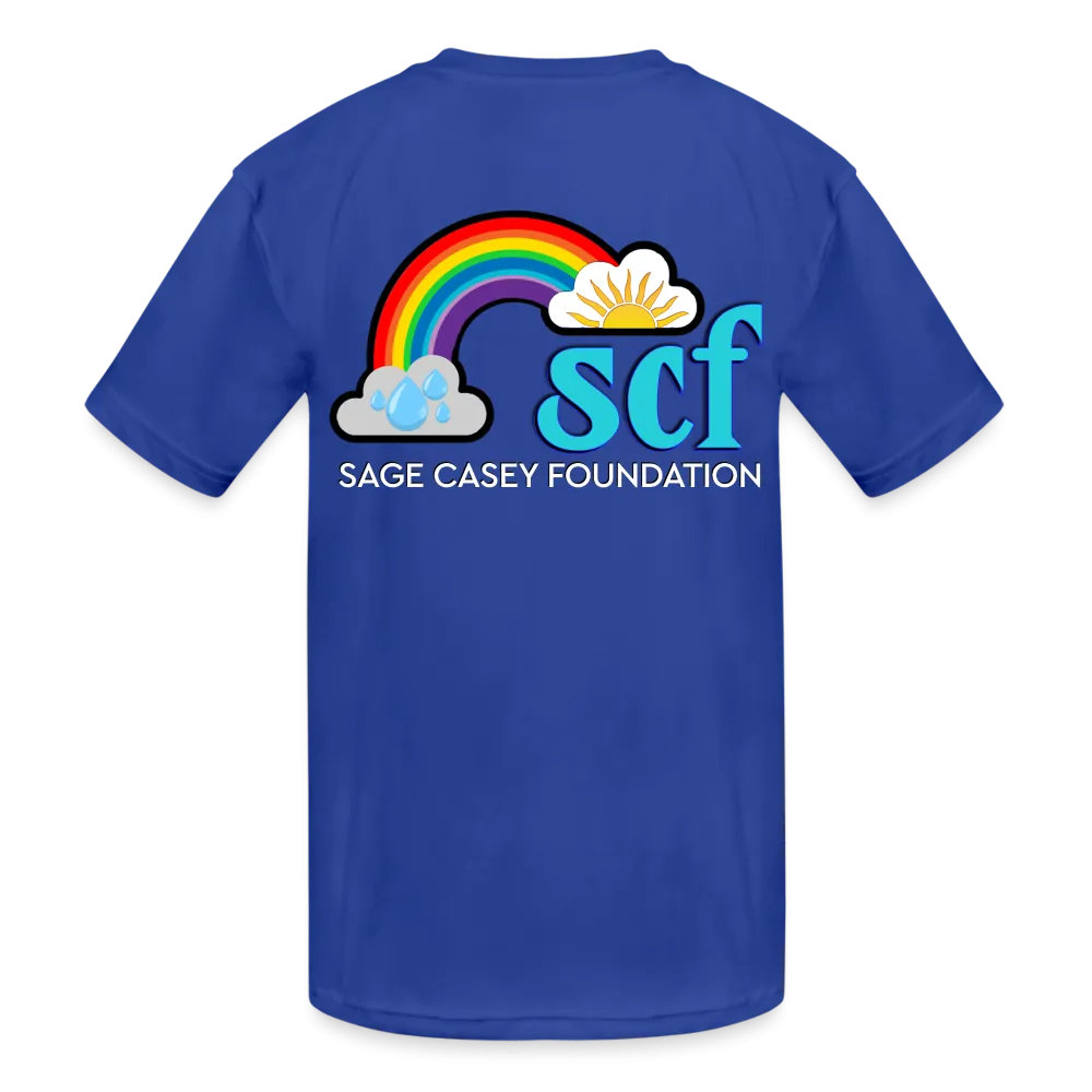Kids' Athletic T-Shirt - Pocket WordCloud / Classic SCF Back Logo
