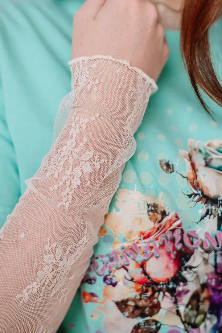 Layered Up Lace Mock Neck Top | Colors