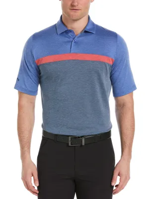 Mens Soft Touch Color Block Golf Polo