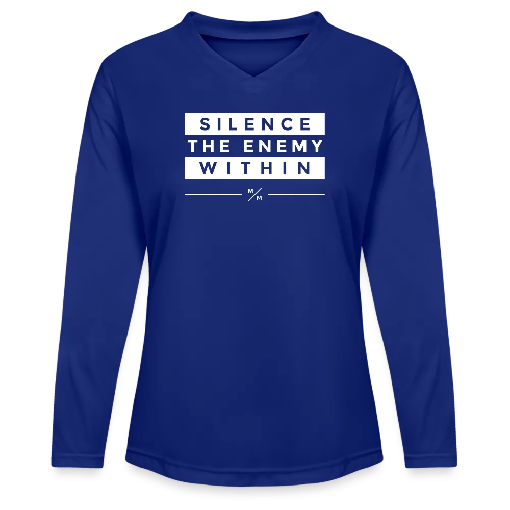 Silence The Enemy Within - Ladies' Zone Performance Long-Sleeve T-Shirt