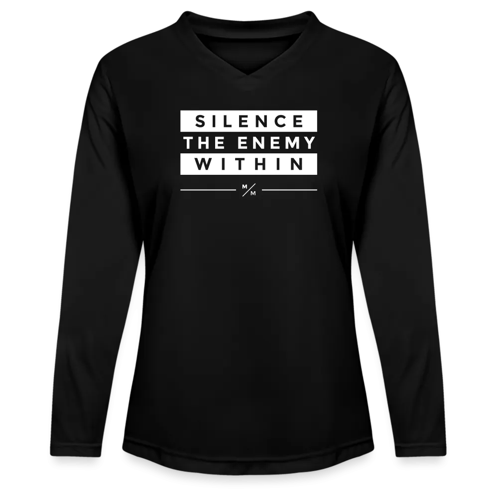 Silence The Enemy Within - Ladies' Zone Performance Long-Sleeve T-Shirt